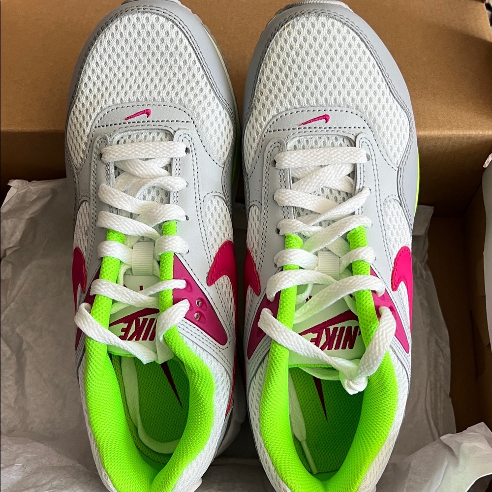 NIKE Air Max Correlate Training Shoes White/Fireberry-Pure Platinum - Picture 11 of 16